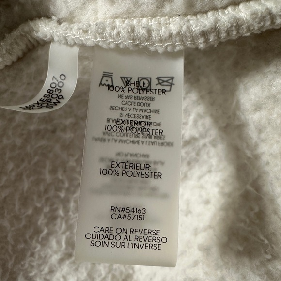 Calvin Klein Oversized Cream Fleece Fly Away Jacket Size Small - Picture 5 of 10
